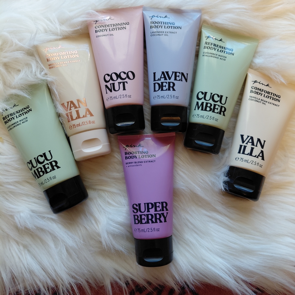 PINK Victoria's Secret Body Lotion Set - Lavender, Coconut, Vanilla